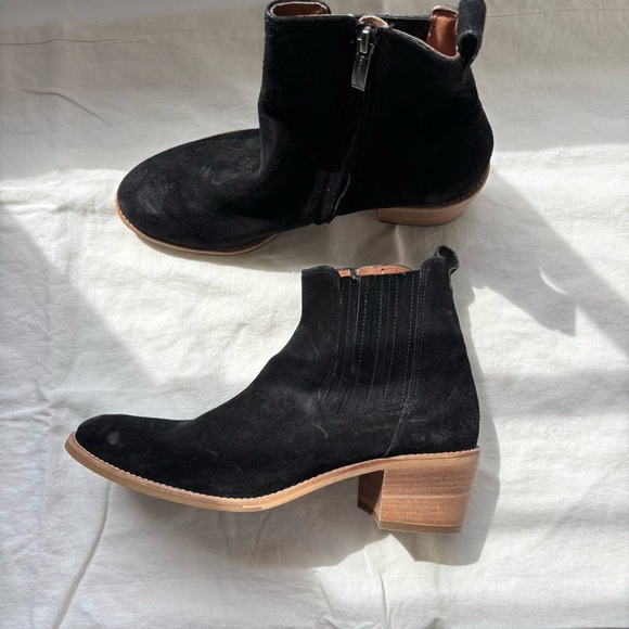 Paul green Sante Zip Up Western Suede Ankle Boots Sz 5.5/US8 - Picture 2 of 6